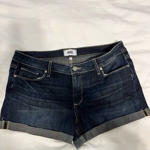 Paige Denim Shorts Size 31 dark wash